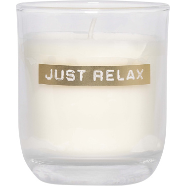 Logo trade promotional item photo of: Wellmark Discovery 250 ml hand soap dispenser and 150 g scented candle set