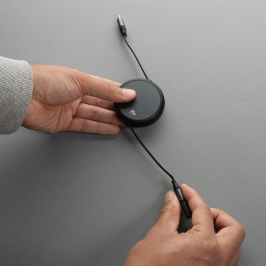 Logotrade promotional merchandise picture of: Terra RCS recycled aluminium retractable 240W 2-in-1 cable