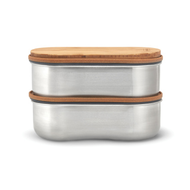 Logo trade promotional products image of: Black+Blum Stainless Steel Double Bento Box