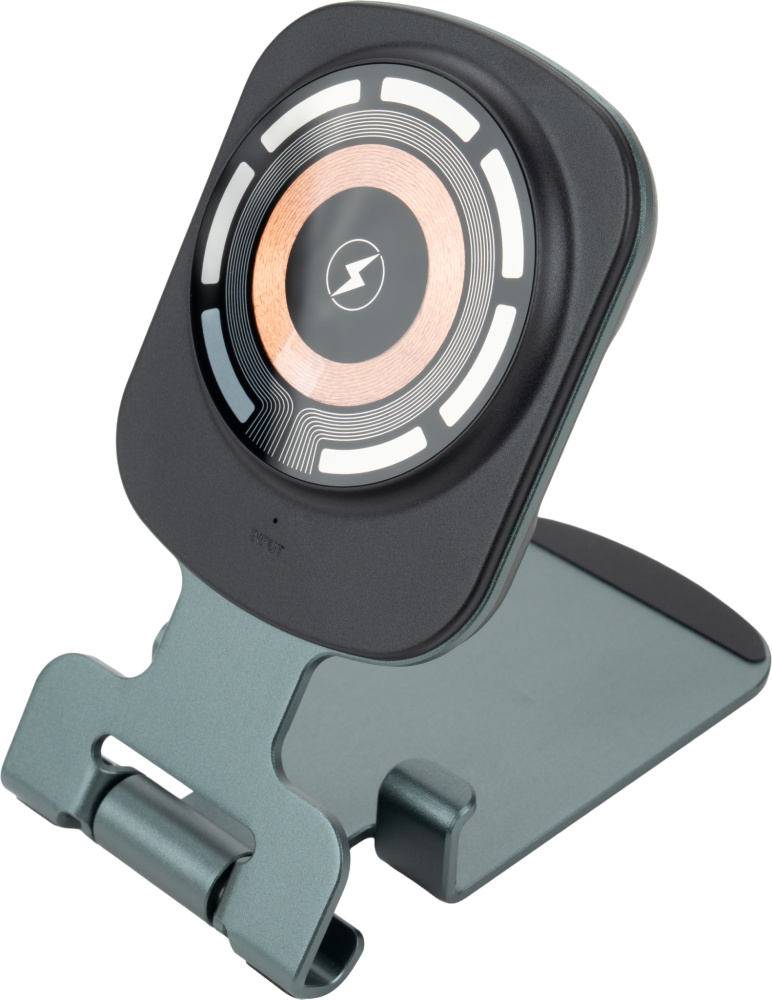 Logo trade corporate gifts picture of: Phone holder with wireless charger