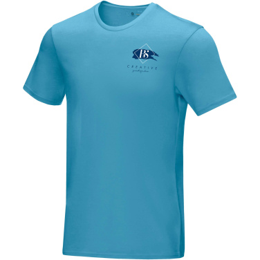 Logo trade promotional giveaways image of: Azurite short sleeve men’s organic t-shirt