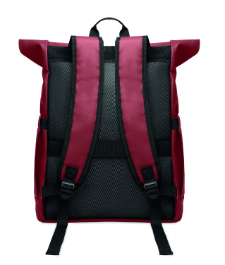 Logo trade promotional gifts image of: Rolltop laptop rucksack 600D