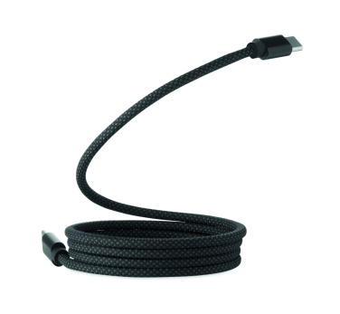 Logo trade promotional gift photo of: Braided magnetic cable in RPET