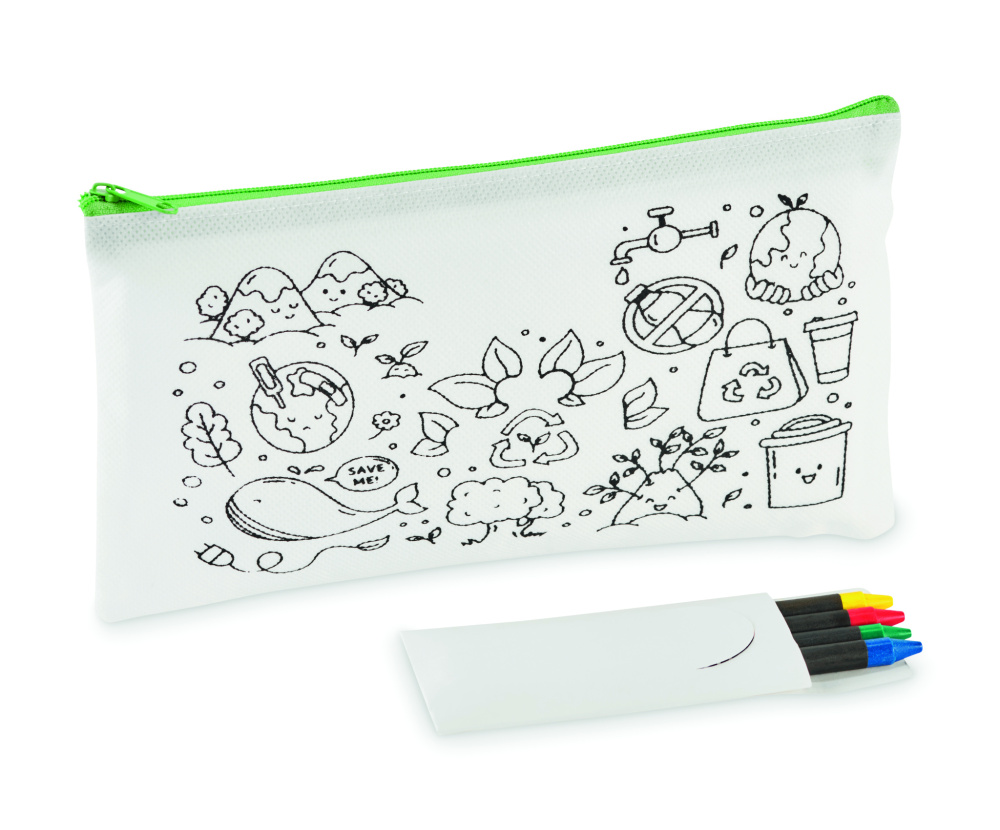 Logotrade promotional merchandise photo of: Pencil case with 4 crayons