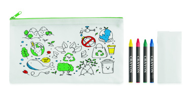 Logo trade promotional giveaway photo of: Pencil case with 4 crayons