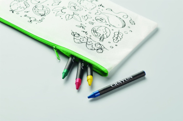 Logo trade promotional gift photo of: Pencil case with 4 crayons
