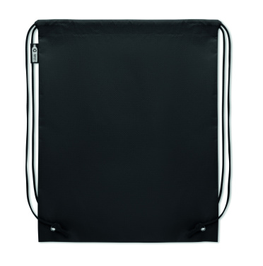 Logo trade promotional products image of: Drawstring bag RPET non-woven