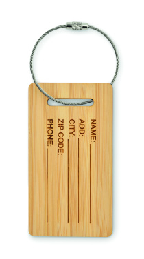 Logotrade advertising products photo of: Bamboo luggage tag