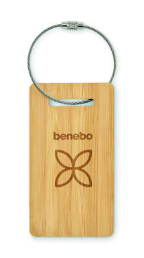 Logo trade corporate gift photo of: Bamboo luggage tag
