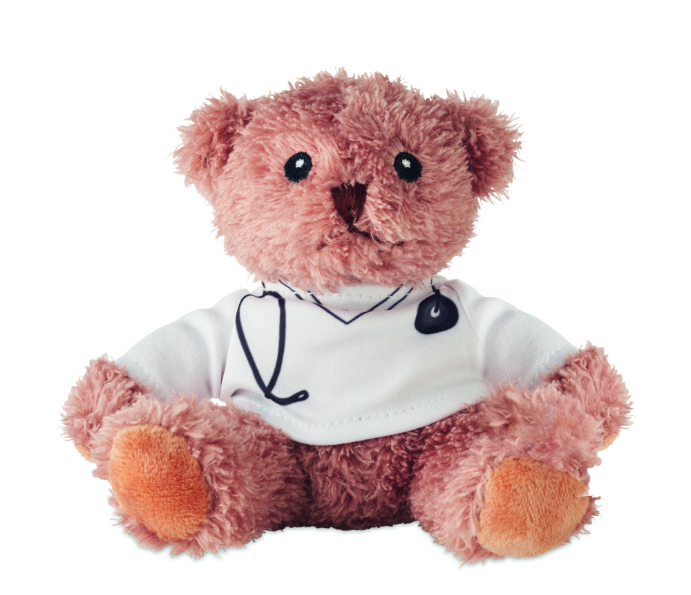 Logo trade business gifts image of: Teddy bear plush doctor