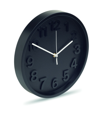 Logo trade corporate gifts image of: Wall clock in PP