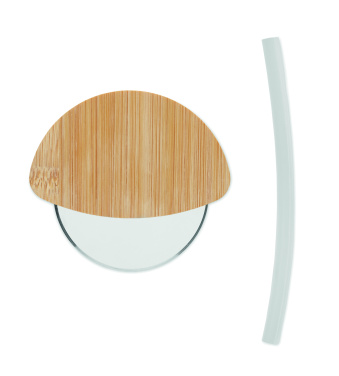 Logotrade advertising products photo of: Round bamboo pizza cutter