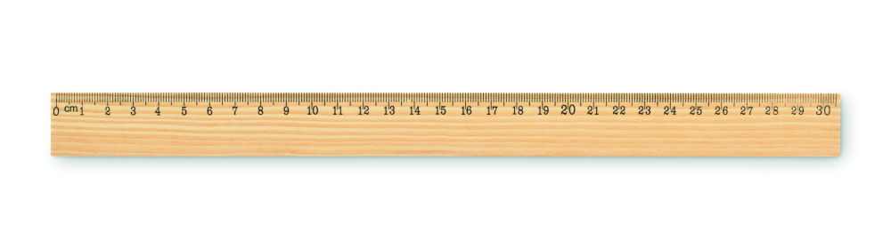 Logo trade promotional giveaway photo of: Wooden ruler 30cm