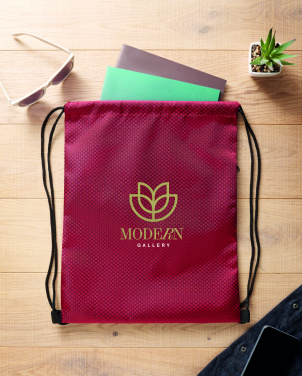 Logo trade promotional giveaways picture of: Drawstring bag in 420D RPET