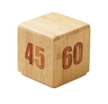 Logotrade promotional giveaway picture of: Bamboo twist snooze timer