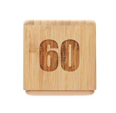 Logo trade promotional products image of: Bamboo twist snooze timer