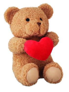 Logotrade corporate gift picture of: Teddy bear with heart 23cm