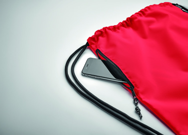 Logotrade promotional merchandise picture of: Large drawstring bag 300D RPET