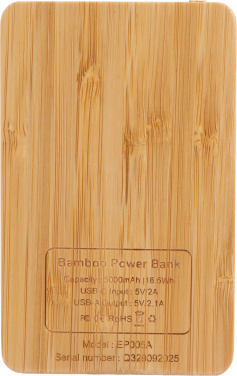 Logo trade promotional giveaway photo of: Power Bank 5000 mAh with illuminated logo
