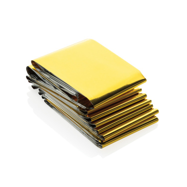 Logotrade corporate gift image of: Solra emergency blanket in RCS recycled RPET pouch