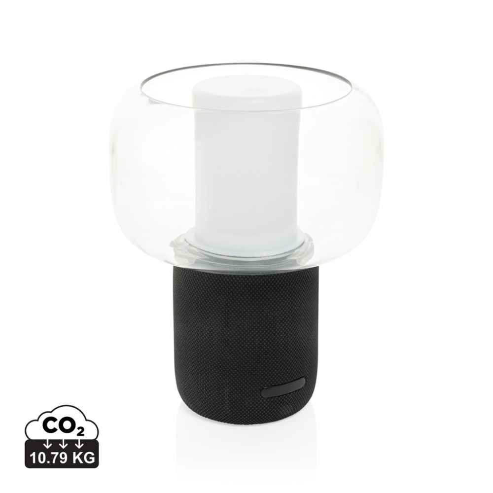 Logo trade promotional item photo of: Lux RCS recycled plastic 10W speaker lamp