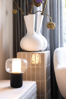 Logotrade promotional products photo of: Lux RCS recycled plastic 10W speaker lamp