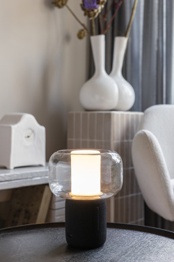 Logo trade promotional giveaways image of: Lux RCS recycled plastic 10W speaker lamp