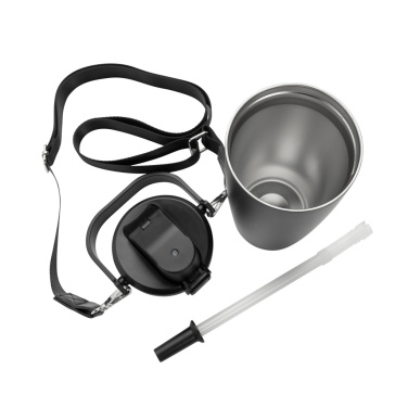 Logotrade promotional merchandise photo of: Avira Ayala RCS re-steel duosip lockable crossbody tumbler