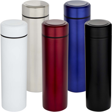 Logo trade advertising products image of: Taylor 450 ml double wall stainless steel flask with tea strainer