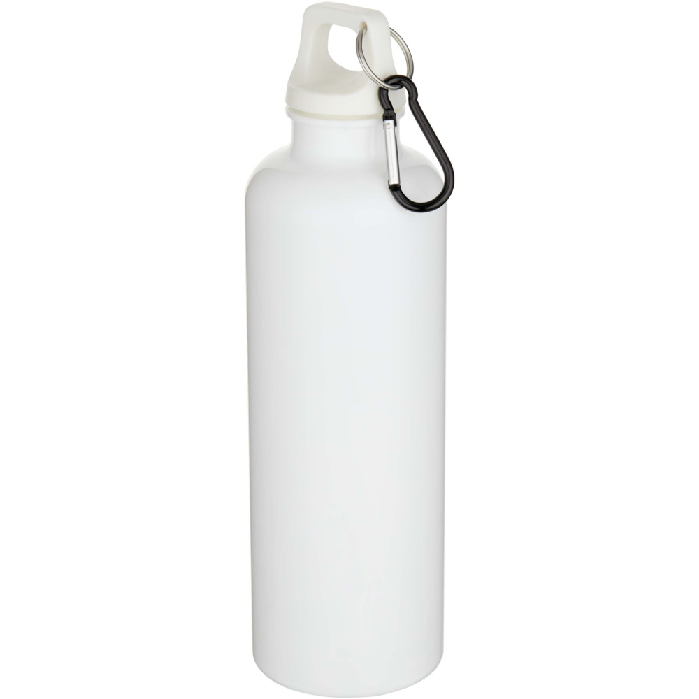 Logo trade promotional gifts image of: Oregon 750 ml solid colour RCS recycled plastic water bottle with carabiner