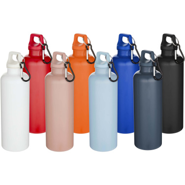 Logotrade promotional gift picture of: Oregon 750 ml solid colour RCS recycled plastic water bottle with carabiner