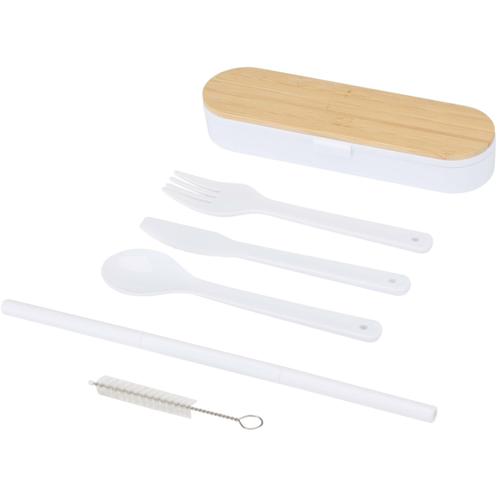 Logotrade corporate gift image of: Runa cutlery set with bamboo lid