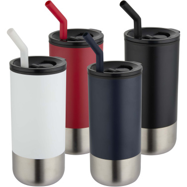 Logotrade promotional merchandise picture of: Grayson 480 ml RCS recycled insulated tumbler with straw