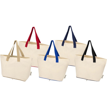 Logo trade promotional products picture of: Sierra 140 g/m² GRS recycled foldable cotton tote bag 7L