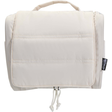 Logo trade corporate gift photo of: Puffer GRS recycled hangable toiletry bag 8L
