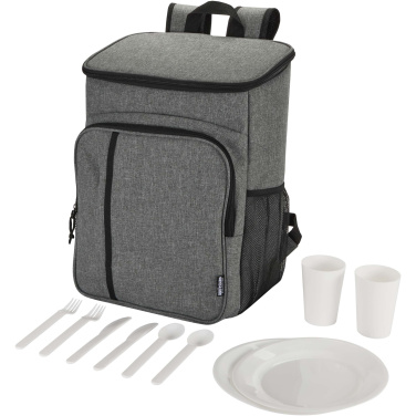 Logotrade advertising products photo of: Tundra GRS recycled picnic cooler backpack with cutlery set 20L