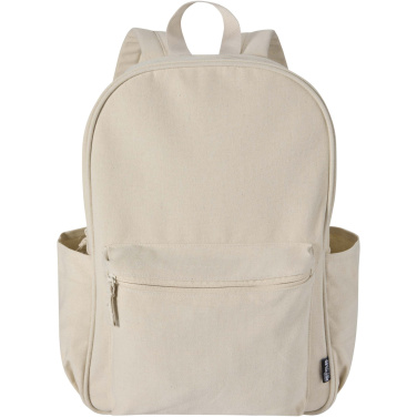 Logo trade promotional merchandise image of: Recanvas 15.6” GRS recycled city backpack 16L