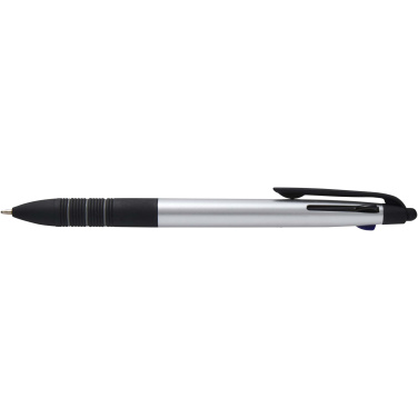 Logo trade advertising product photo of: Trine 3-ink RCS recycled ballpoint pen with stylus