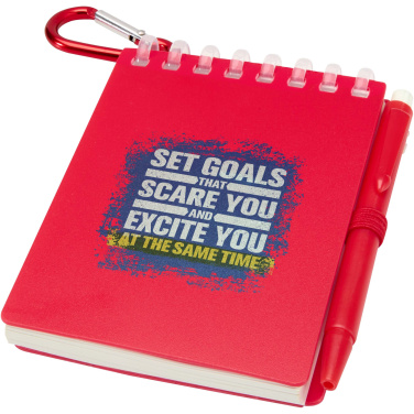 Logo trade corporate gifts picture of: Lig Mini recycled outdoor soft cover notebook and ballpoint pen set (black ink)