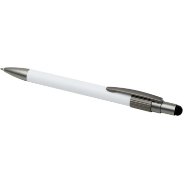 Logo trade business gift photo of: Rill RCS recycled ballpoint pen with stylus and fidget spinner (black ink)