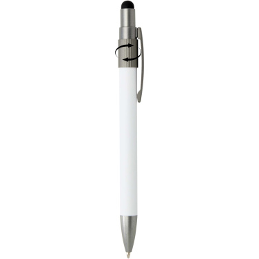 Logotrade advertising products photo of: Rill RCS recycled ballpoint pen with stylus and fidget spinner (black ink)