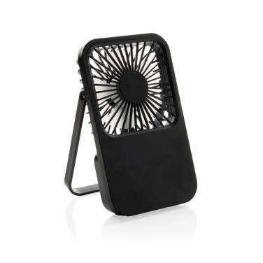 Logotrade corporate gift picture of: Aervina RCS recycled plastic re-chargeable desk fan