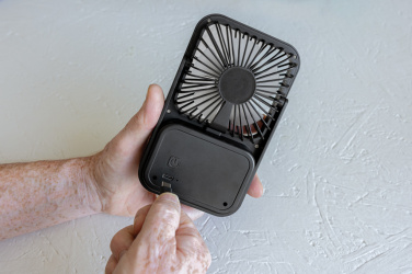 Logotrade promotional products photo of: Aervina RCS recycled plastic re-chargeable desk fan