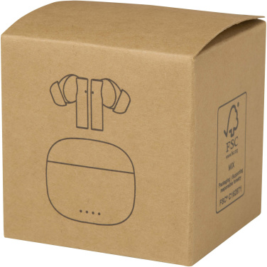 Logo trade promotional merchandise image of: Alterf recycled plastic True Wireless Bluetooth® headset with silicone eartips