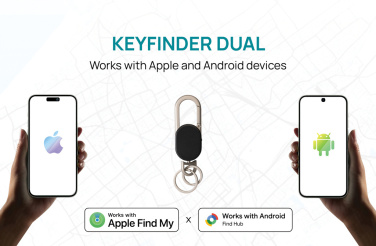 Logo trade promotional giveaways image of: Keyfinder Dual keychain with worldwide locating