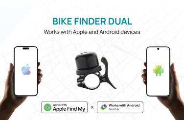 Logo trade corporate gift photo of: Bike finder Dual RCS bike bell with worldwide locating