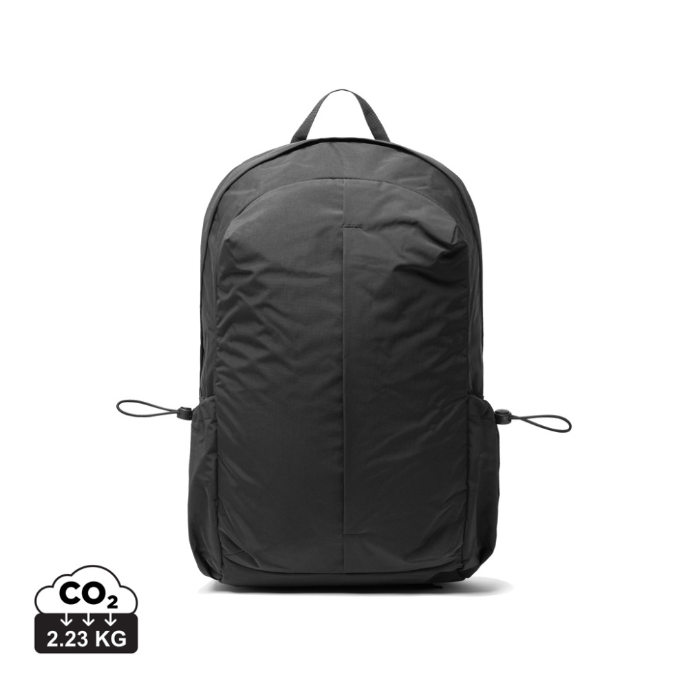 Logo trade promotional giveaway photo of: KENTO URBAN RCS recycled nylon 15.6 inch Backpack with front