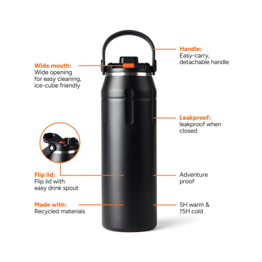 Logotrade advertising products photo of: Nordic Drift Trail RCS Insulated sports bottle 940ml