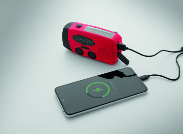 Logo trade business gift photo of: Portable radio SOS with LED torch