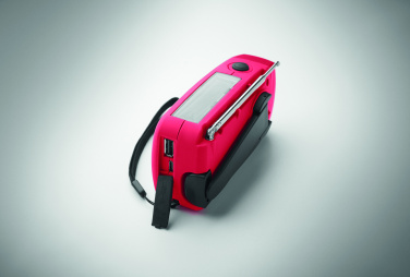 Logo trade advertising products image of: Portable radio SOS with LED torch